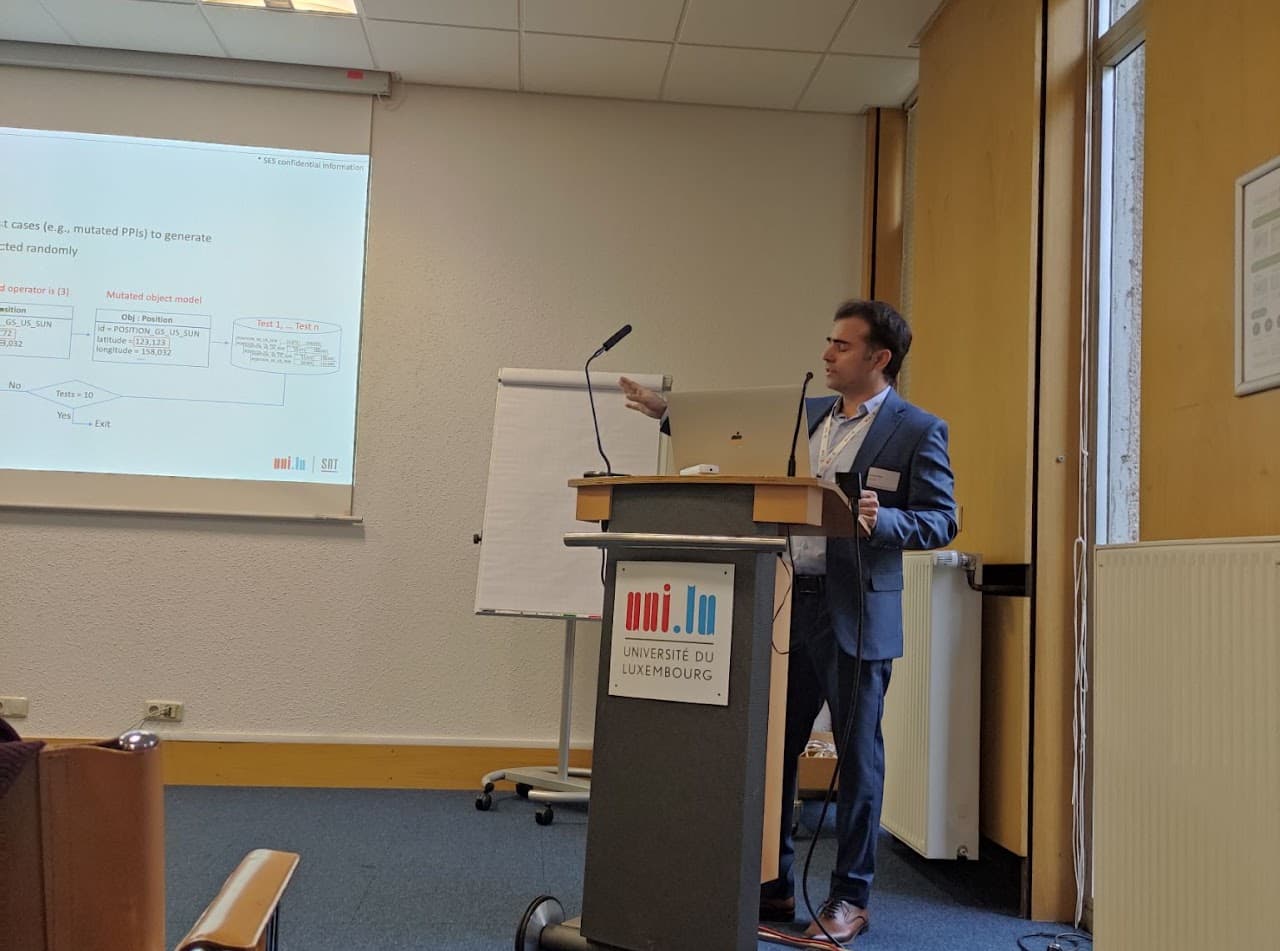 Dr. Junaid Akram presenting at the IPBG Annual Workshop at SnT