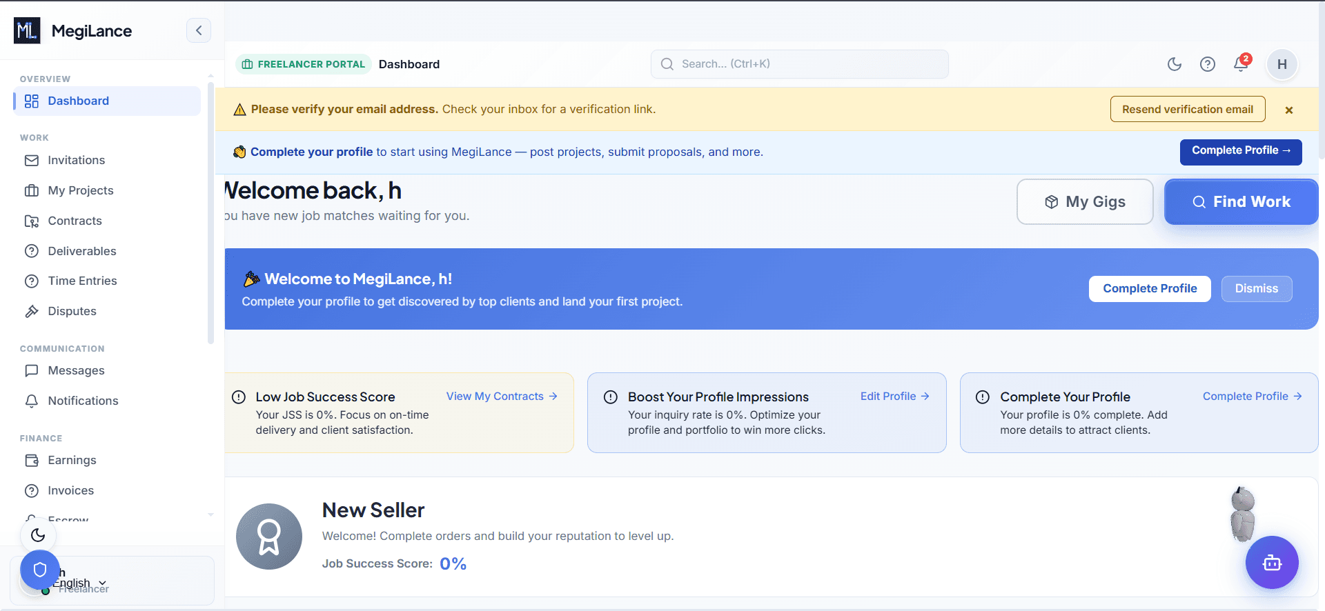 Client Dashboard & Job Proposal Management