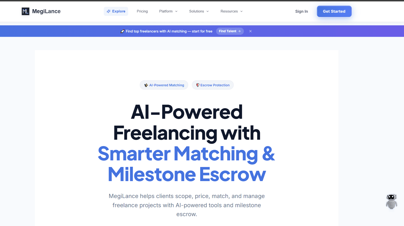 MegiLance – AI & Blockchain Freelancing Platform (FYP) main preview